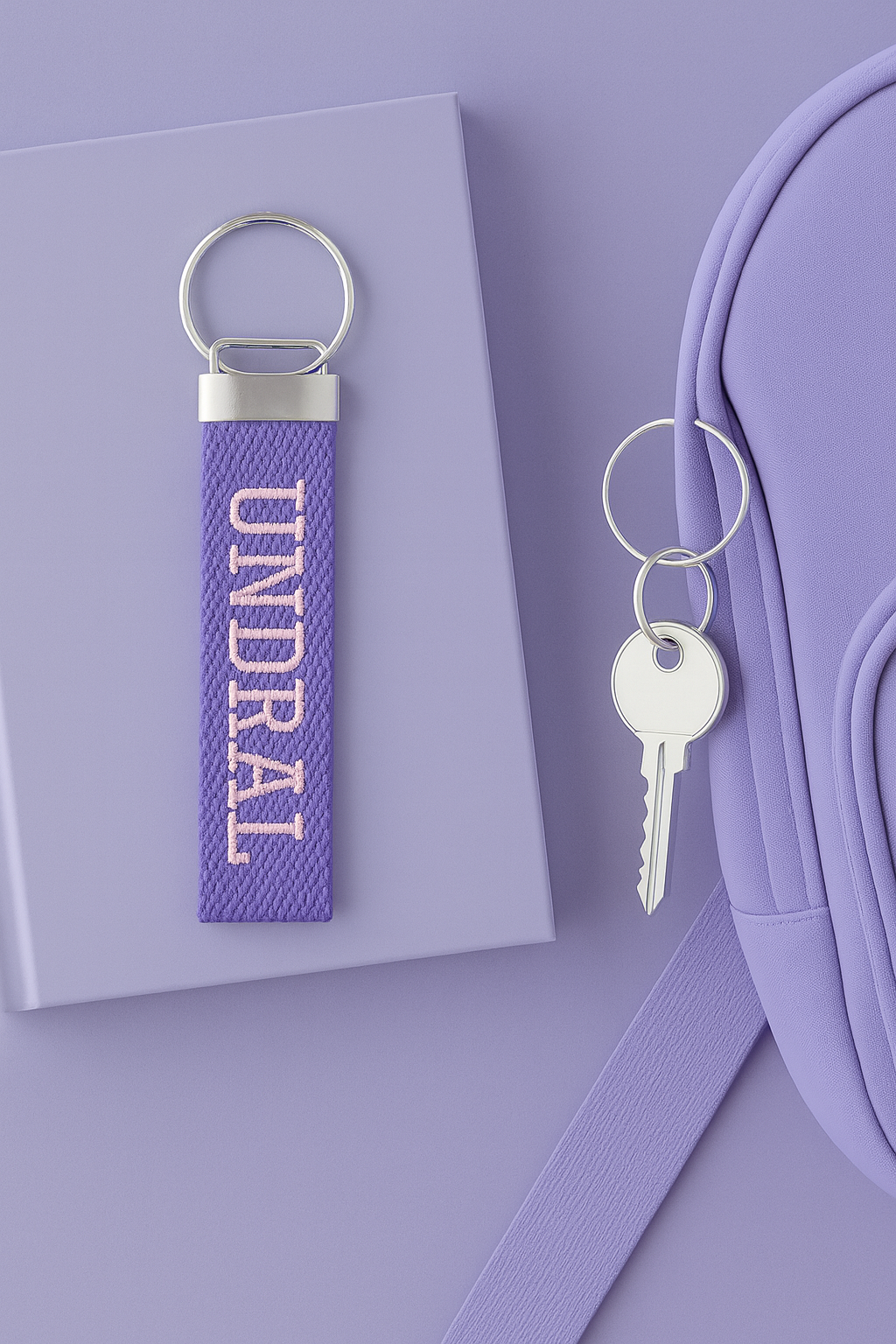 Custom Embroidered Name Tag Keychain: Personalized 2cm Cotton Bag Label