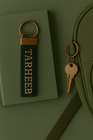 Custom Embroidered Name Tag Keychain: Personalized 2cm Cotton Bag Label