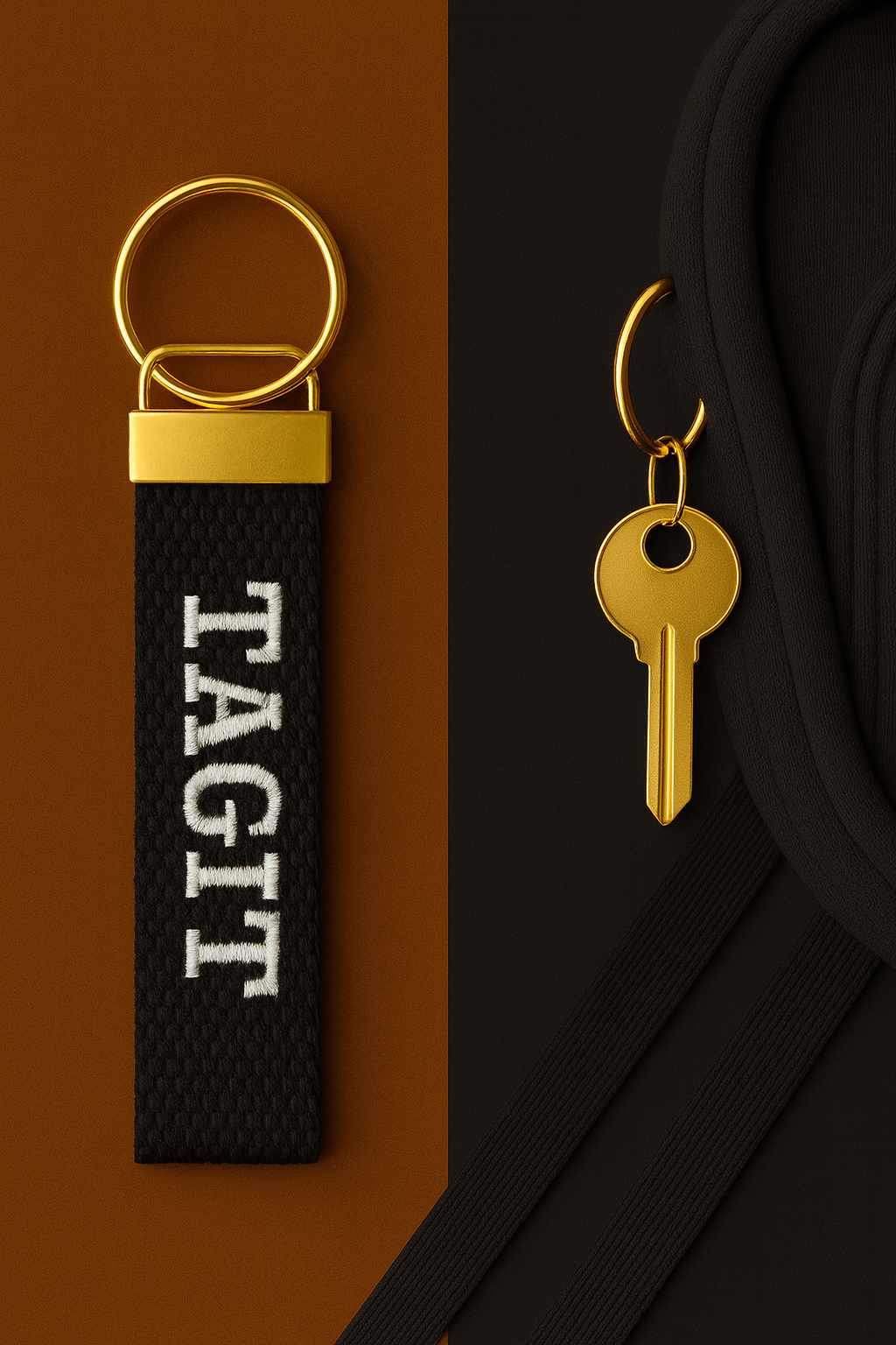Custom Embroidered Name Tag Keychain: Personalized 2.5cm Cotton Bag Label