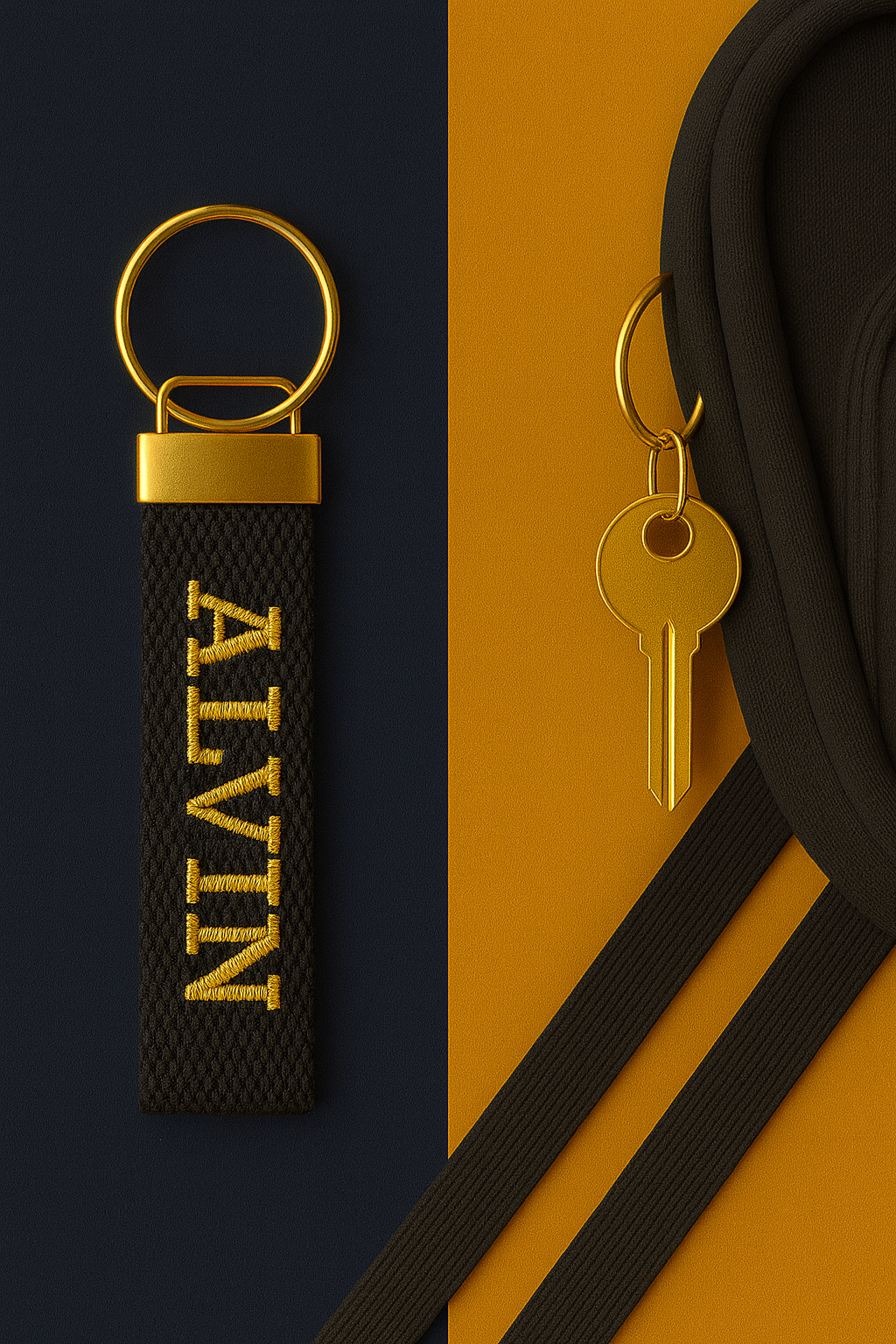 Custom Embroidered Name Tag Keychain: Personalized 2.5cm Cotton Bag Label