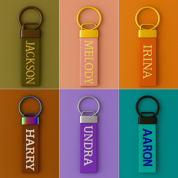 Custom Embroidered Name Tag Keychain: Personalized 2cm Cotton Bag Label