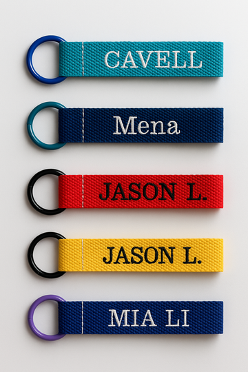 Personalized Embroidered Bag Tag – Choose Your Font & Style