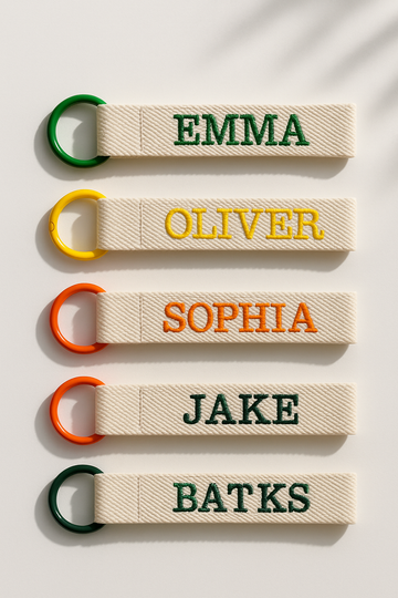 Personalized Embroidered Bag Tag - Choose Font & Style
