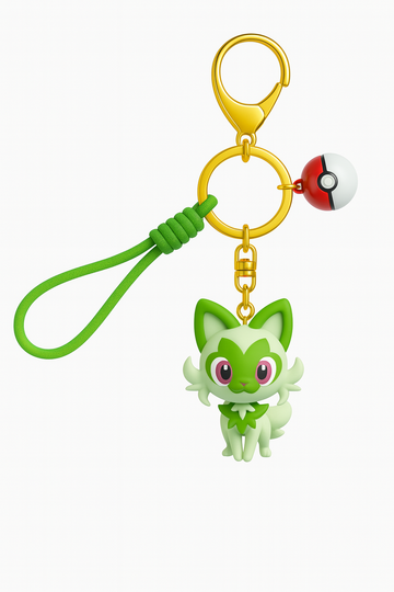 Pokémon Sprigatito Keychain | Bag Charm & Key Ring