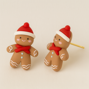 Christmas Stud Earrings – Gingerbread Man