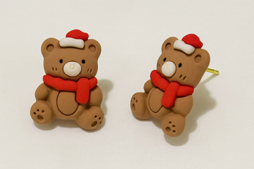 Christmas Stud Earrings – Teddy Bear