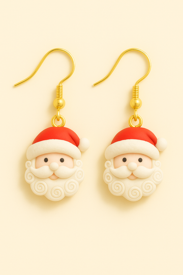 Christmas Dangle Earrings – Santa