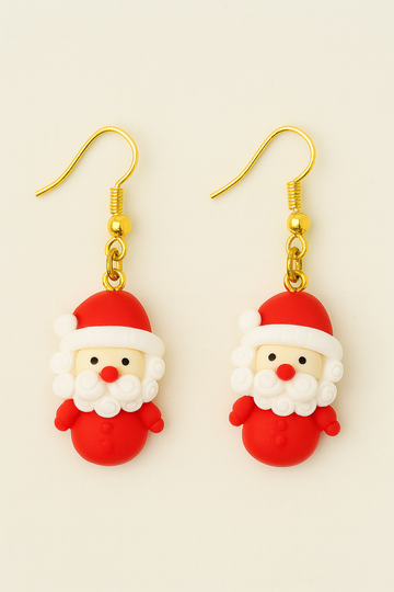 Christmas Dangle Earrings – Santa