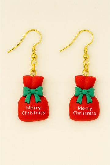 Christmas Dangle Earrings – Xmas Gift Bags