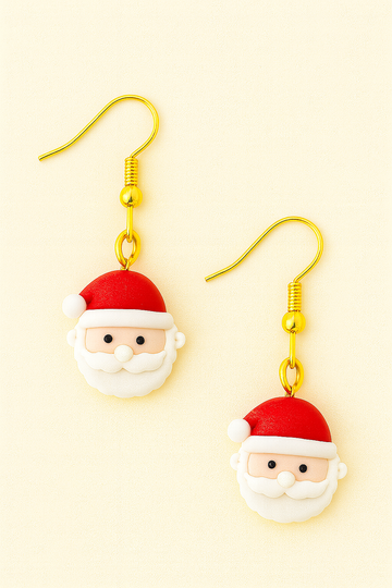 Christmas Dangle Earrings – Santa