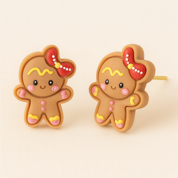 Christmas Stud Earrings – Gingerbread Man
