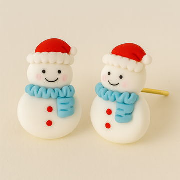 Christmas Stud Earrings – Snowman