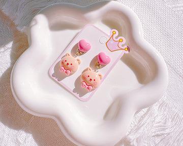 Cute Teddy Bear Clip-On Earrings for Little Girls – Perfect Gift for Any Occasion - I‘M GIFT