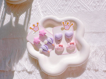 Adorable Clip-On Earrings for Toddler Girls – Air balloon & Clouds - I‘M GIFT