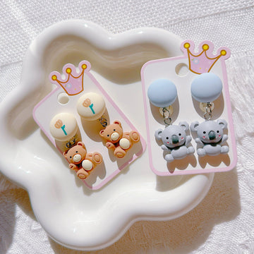 Adorable Koala & Teddy Bear Clip-On Earrings – Perfect for Animal-Loving Girls! - I‘M GIFT