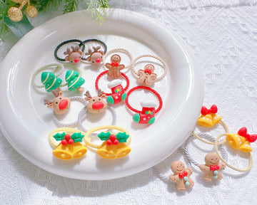 Set of 2 Christmas Hair Ties for Girls – Kids Xmas Accessories