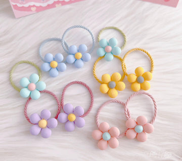 PAIR Flowers Hair Ties for Toddler Girl - I‘M GIFT