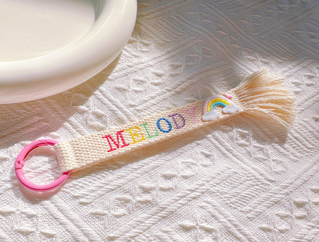 Personalized Kids Tassel Name Tag – Custom Embroidered Bag Tag - I‘M GIFT