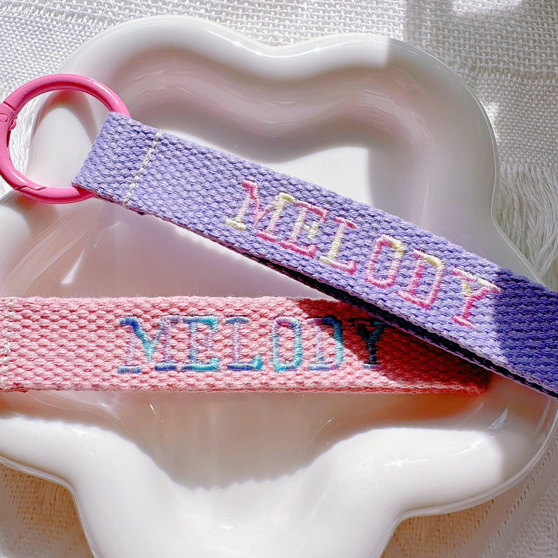 Custom Gradient Bold Font Embroidered Name Tag – Personalized Backpack Tag - I‘M GIFT