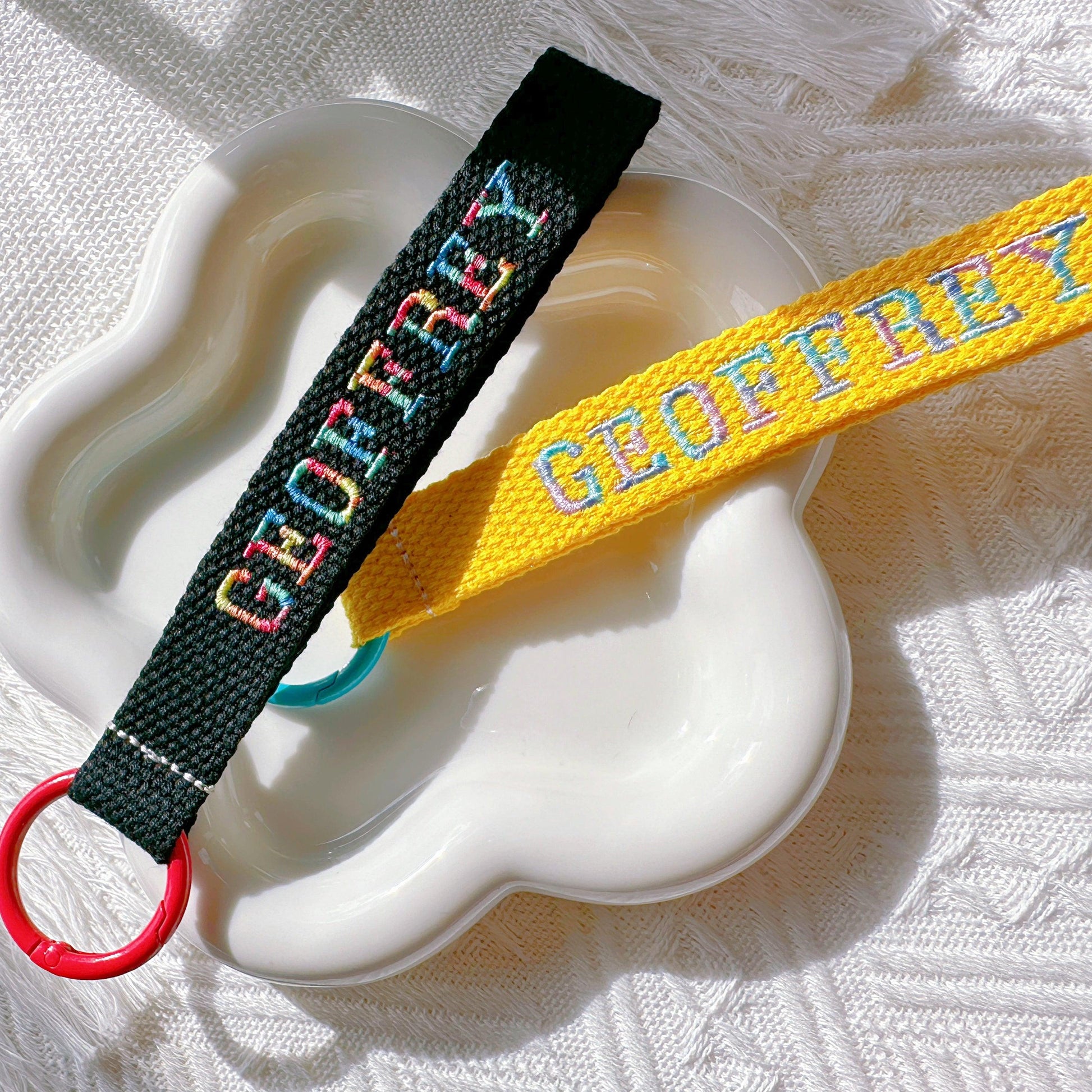 Custom Gradient Bold Font Embroidered Name Tag – Personalized Backpack Tag - I‘M GIFT