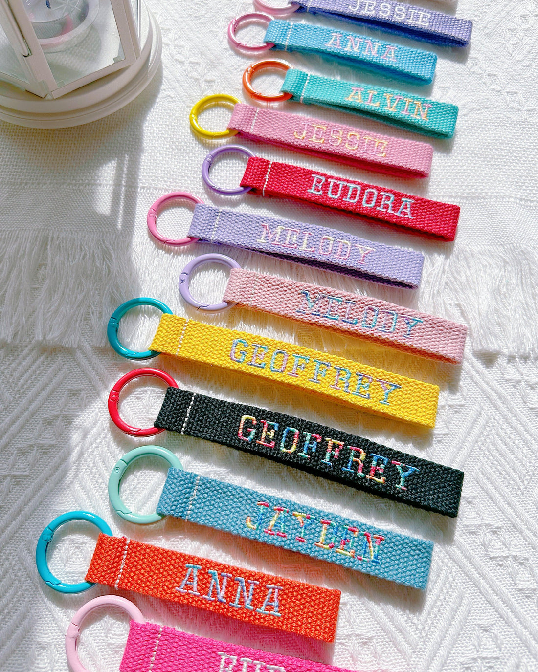 Custom Gradient Bold Font Embroidered Name Tag – Personalized Backpack Tag - I‘M GIFT