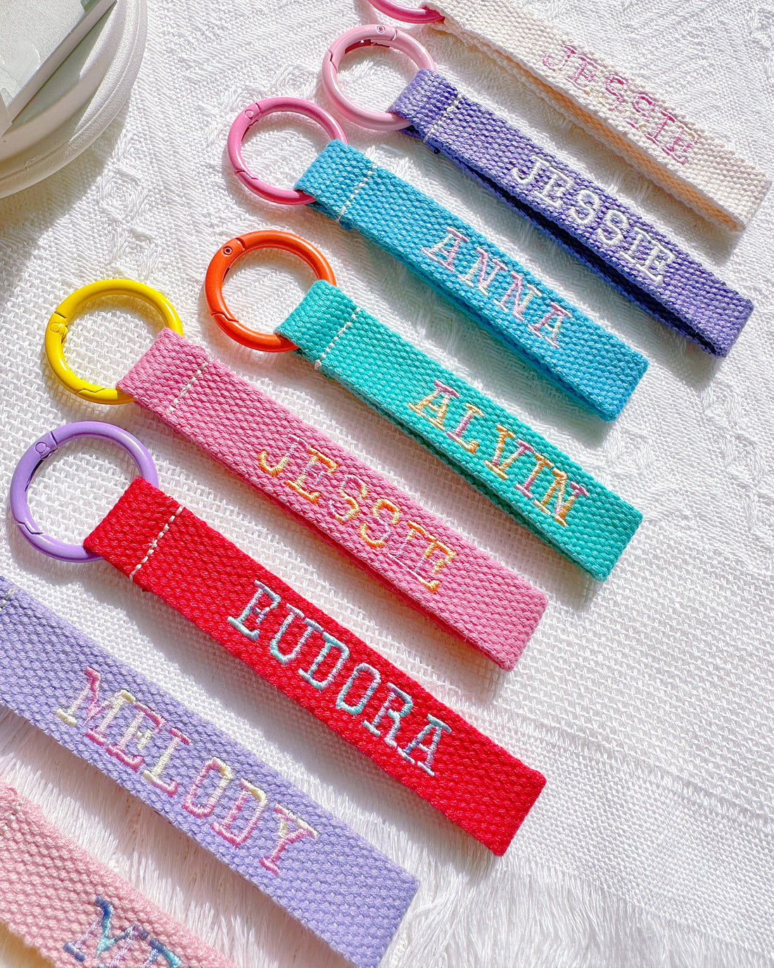 Custom Gradient Bold Font Embroidered Name Tag – Personalized Backpack Tag - I‘M GIFT