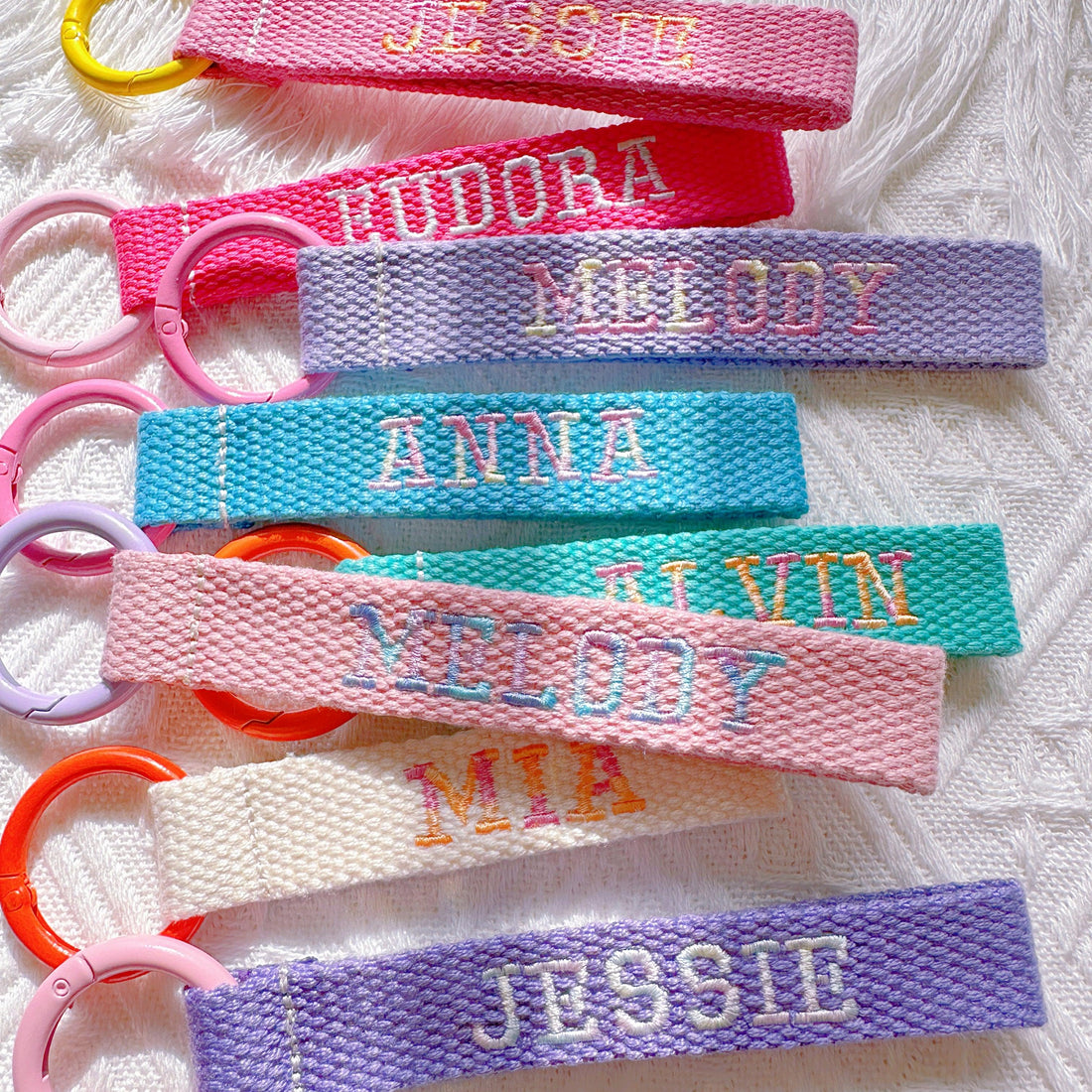 Custom Gradient Bold Font Embroidered Name Tag – Personalized Backpack Tag - I‘M GIFT
