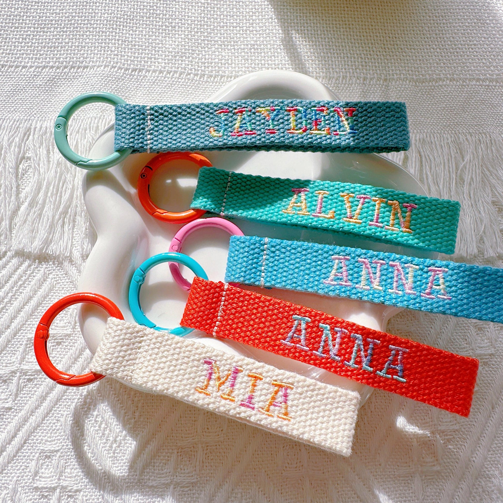 Custom Gradient Bold Font Embroidered Name Tag – Personalized Backpack Tag - I‘M GIFT