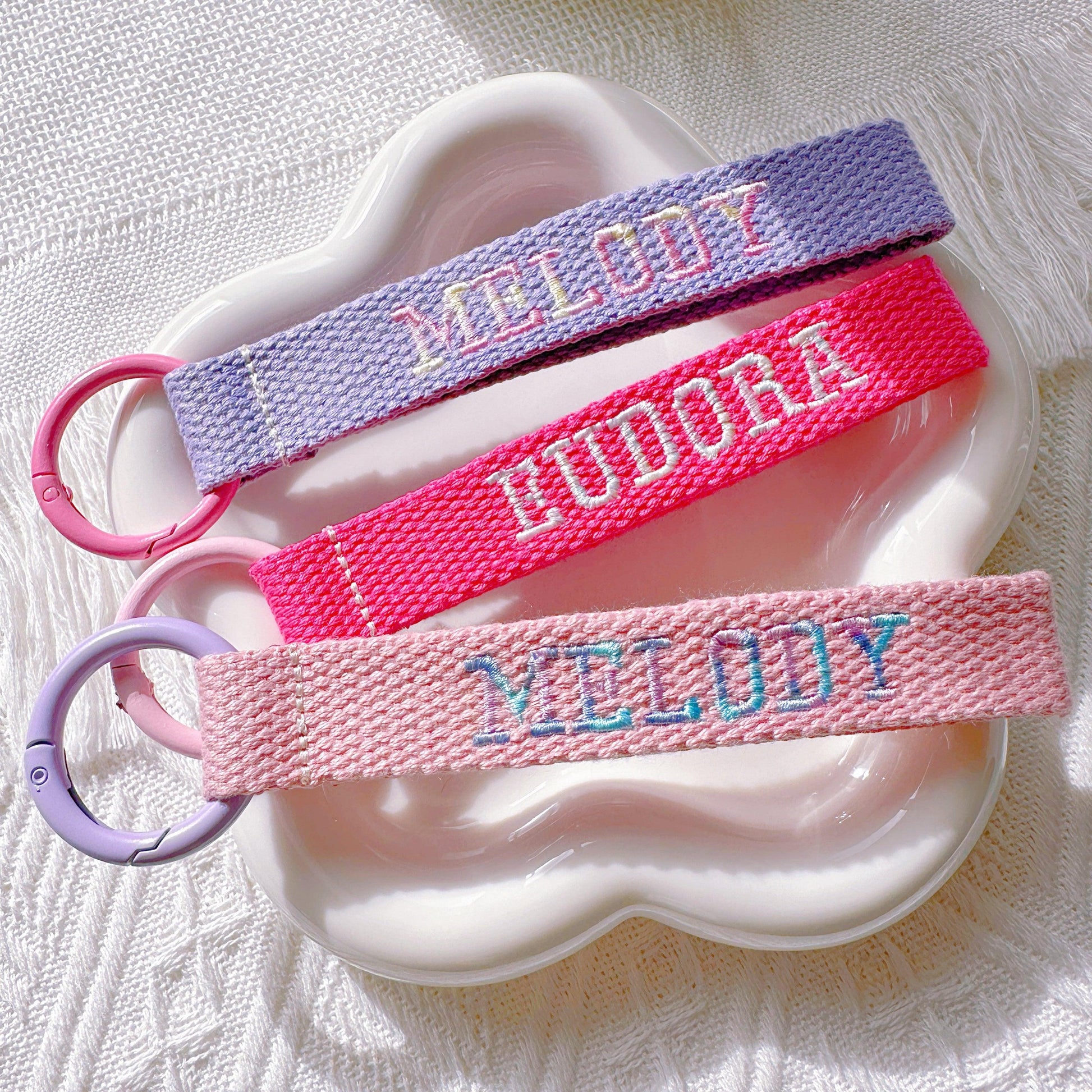 Custom Gradient Bold Font Embroidered Name Tag – Personalized Backpack Tag - I‘M GIFT