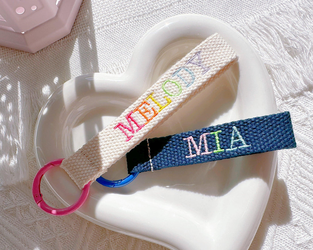 Personalized Multicolor Embroidered Bag Tag | Kids' School Keychain - I‘M GIFT