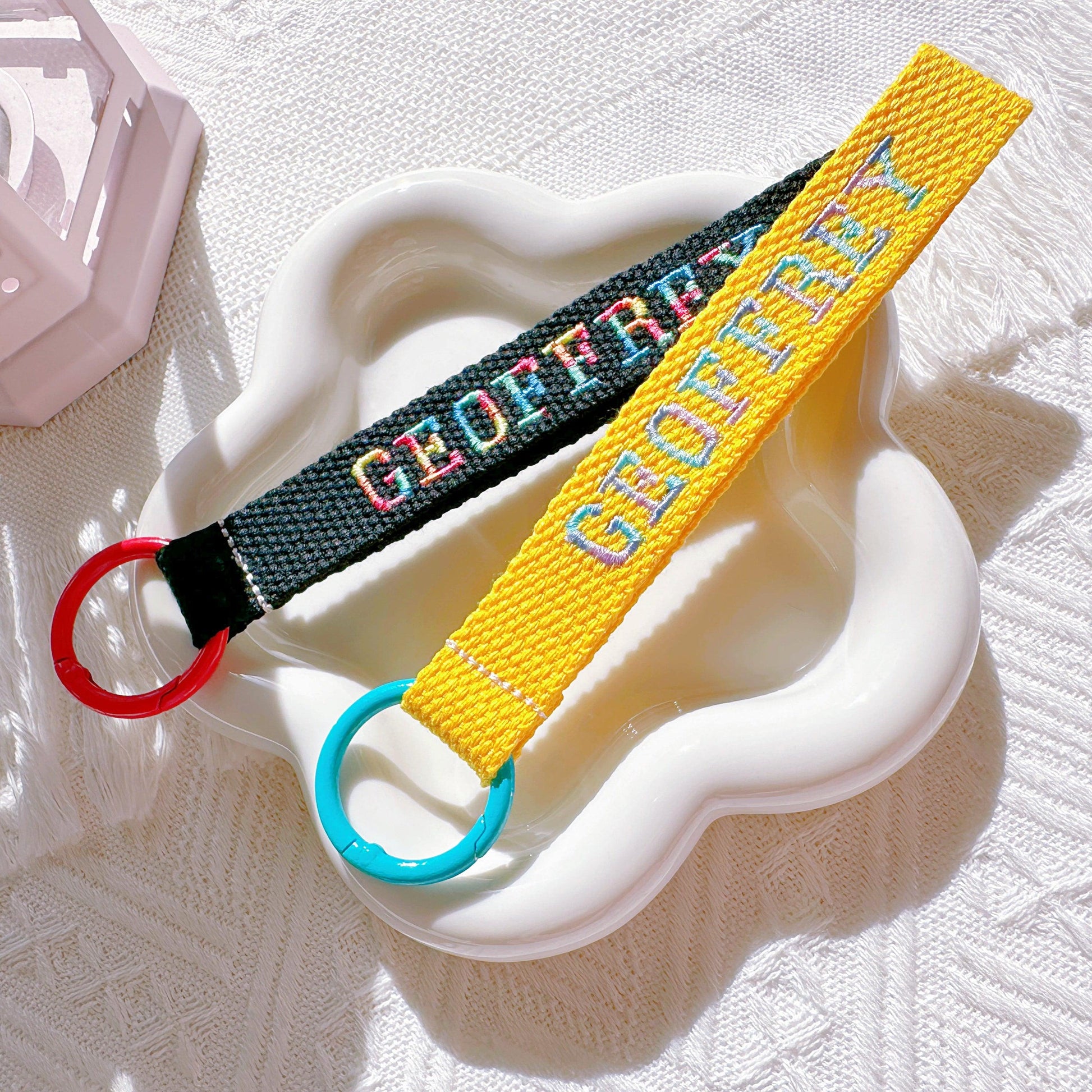 Custom Gradient Bold Font Embroidered Name Tag – Personalized Backpack Tag - I‘M GIFT