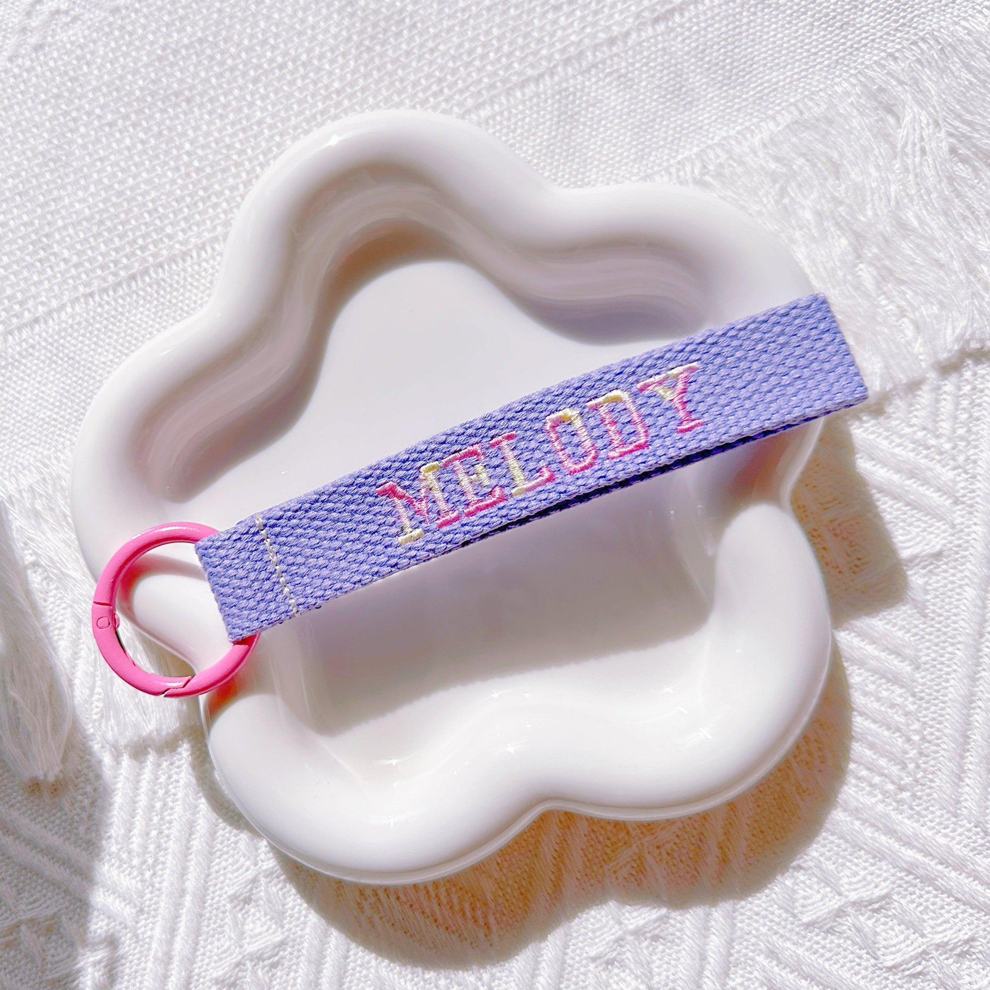 Custom Gradient Bold Font Embroidered Name Tag – Personalized Backpack Tag - I‘M GIFT