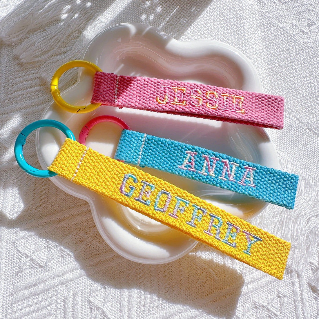 Custom Gradient Bold Font Embroidered Name Tag – Personalized Backpack Tag - I‘M GIFT
