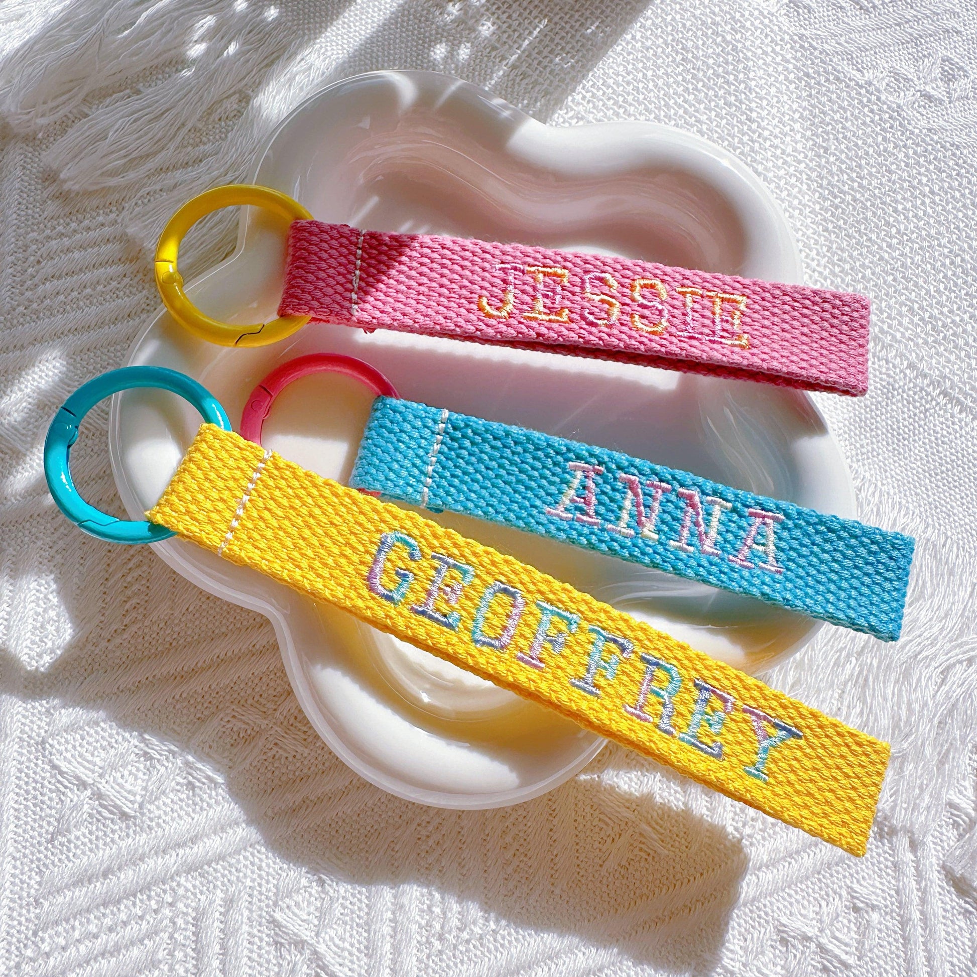 Custom Gradient Bold Font Embroidered Name Tag – Personalized Backpack Tag - I‘M GIFT