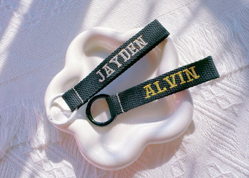 Gold & Silver Embroidered Name Tag | Custom Luggage & Keychain Tag - I‘M GIFT