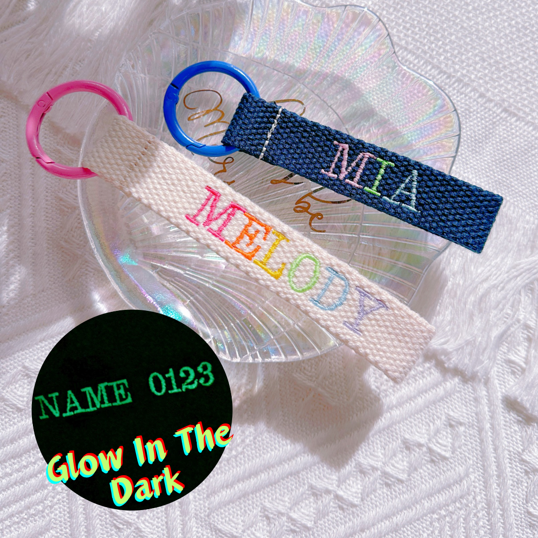 Glow-in-the-Dark Custom Embroidered Tag – Personalized Bag Tag
