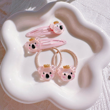 Cute Koala Hair Accessories Set – 4-Piece Set for Toddler Girls – Hair Ties & Clips - I‘M GIFT