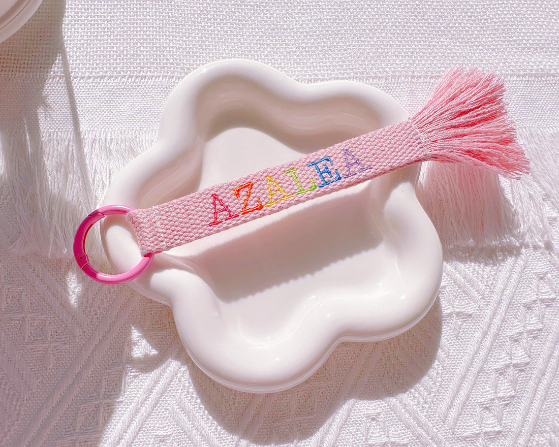 Personalized Kids Tassel Name Tag – Custom Embroidered Bag Tag - I‘M GIFT