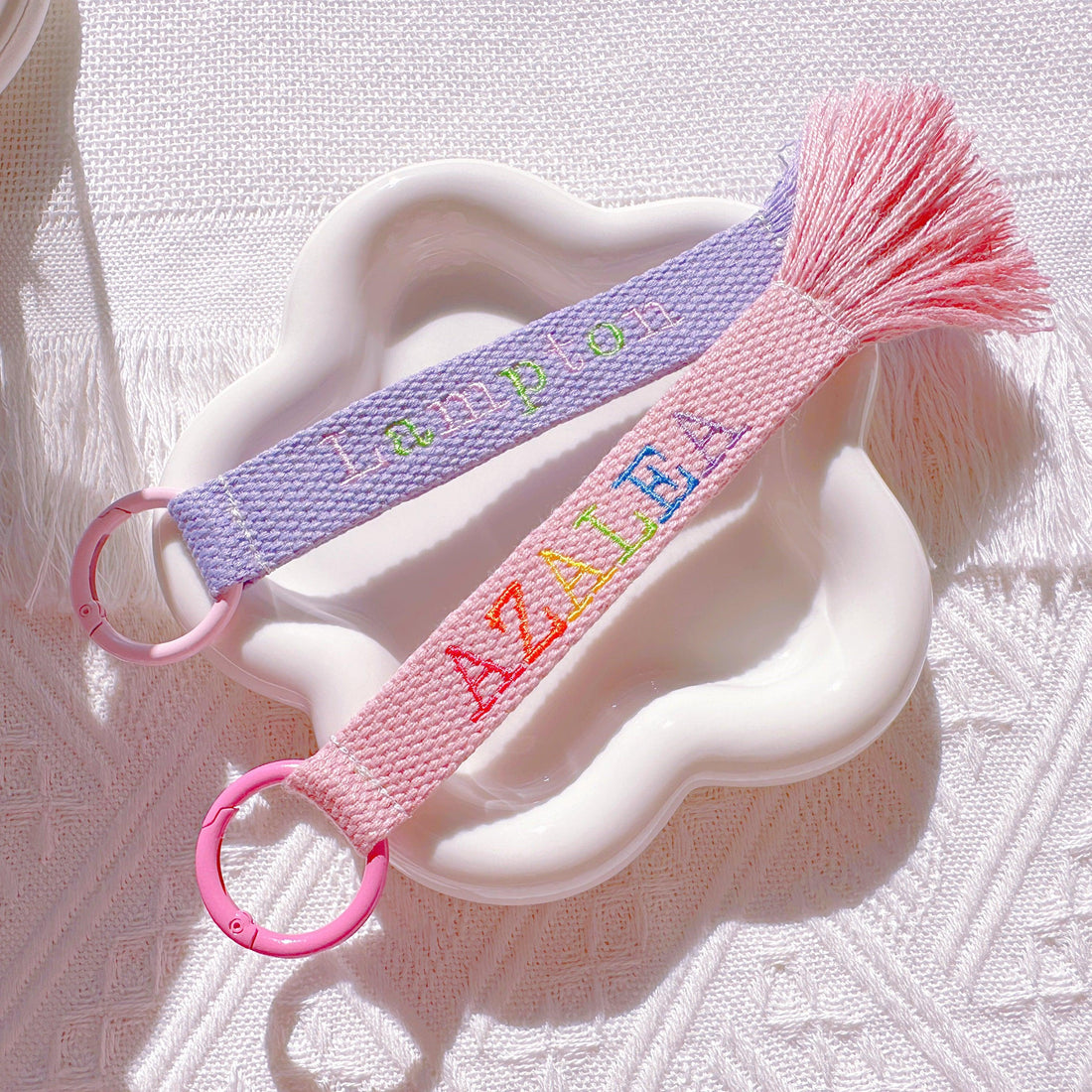 Personalized Multicolor Embroidered Tassels Bag Tag | Custom Luggage Tag - I‘M GIFT