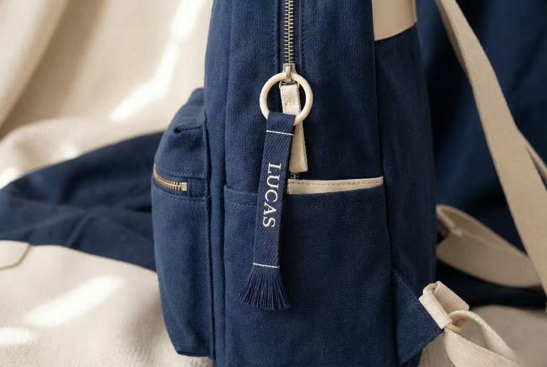 Personalized Tassel Bag Tag | Custom Embroidered Name Keychain