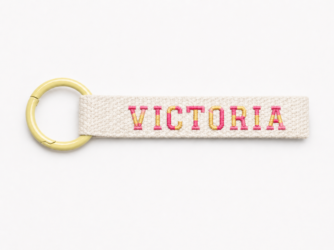 Kids Gradient Embroidered Name Tag | Personalized Backpack Tag