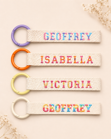 Kids Gradient Embroidered Name Tag | Personalized Backpack Tag