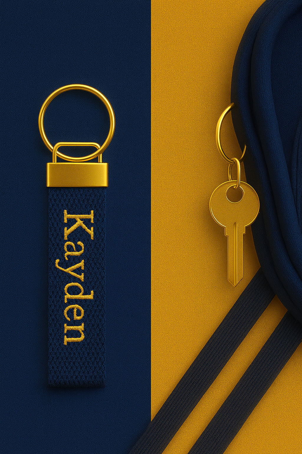 Custom Embroidered Name Tag Keychain: Personalized 2cm Cotton Bag Label