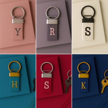 Mini Personalized Embroidered Initial Tag | Custom Keychain