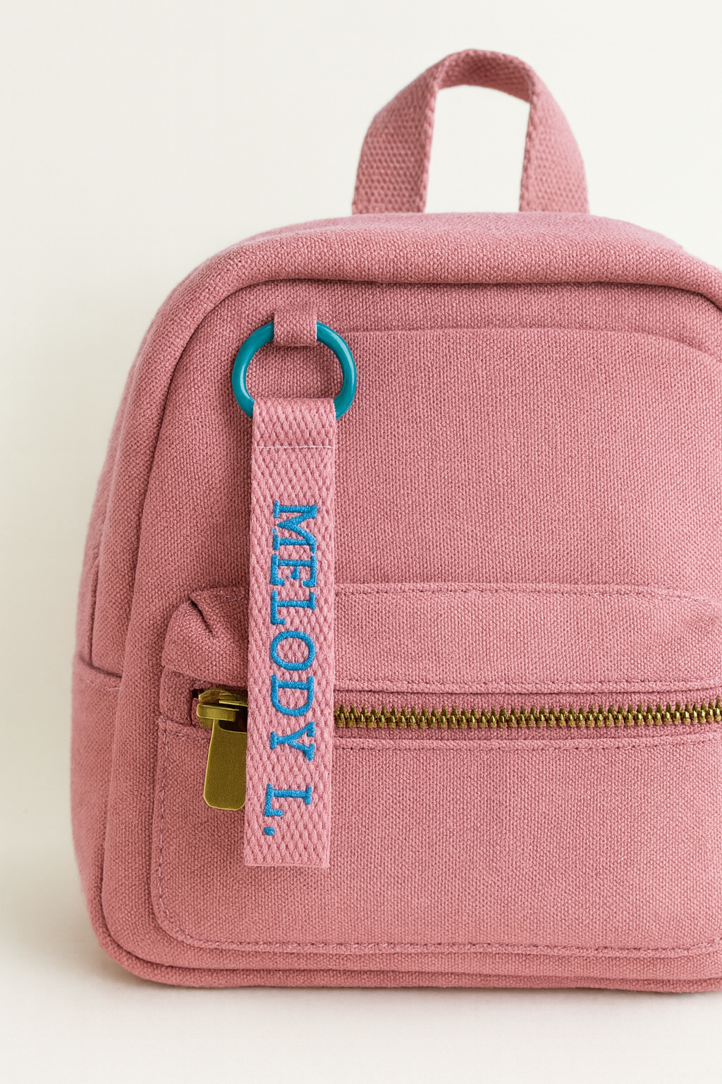 Personalized Backpack Tag - Custom Embroidered Keychain