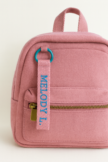 Personalized Backpack Tag - Custom Embroidered Keychain