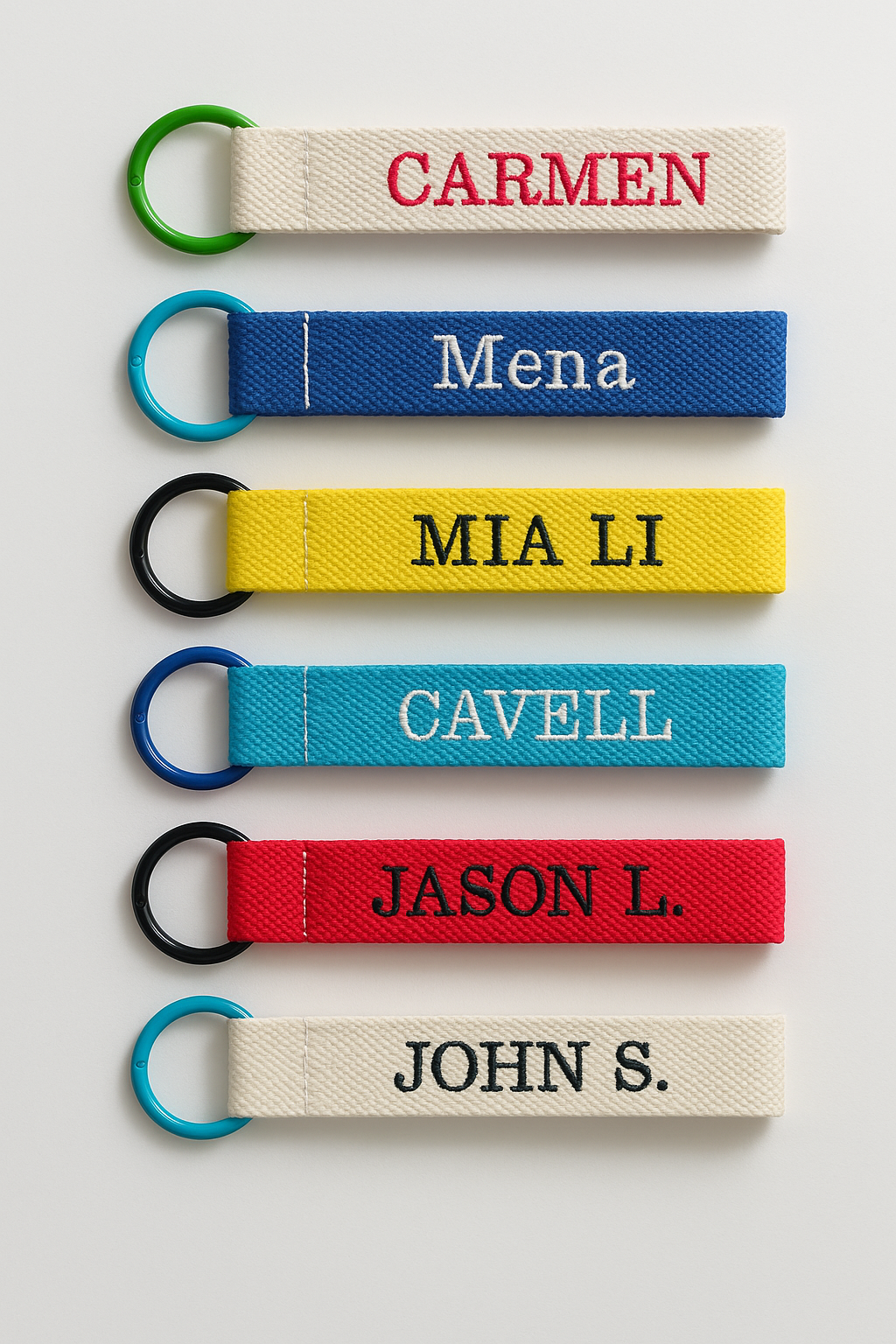 Personalized Embroidered Bag Tag – Choose Your Font & Style