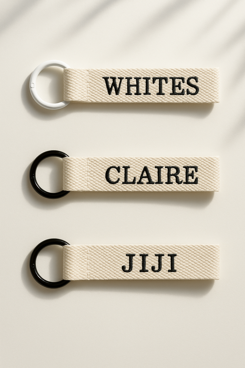 Personalized Embroidered  Bag Tag -  Choose Font & Style