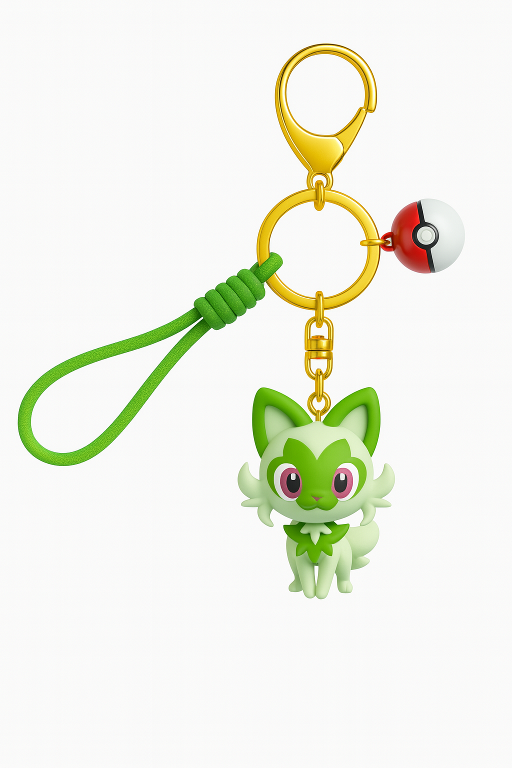 Pokémon Sprigatito Keychain | Bag Charm & Key Ring