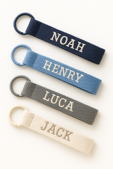 Personalized Embroidered Name Keychain | Custom Bag Tag